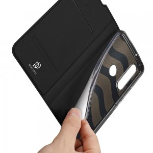 Dux Ducis чехол книжка для Huawei P40 lite E с магнитом и отделением для карты - Черный