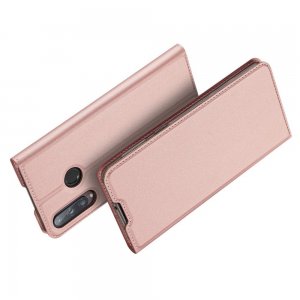 Dux Ducis чехол книжка для Huawei P40 lite E с магнитом и отделением для карты - Розовый