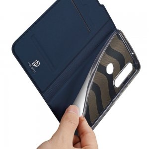 Dux Ducis чехол книжка для Huawei P40 lite E с магнитом и отделением для карты - Синий