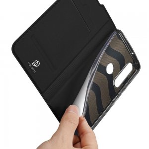 Dux Ducis чехол книжка для Huawei Y6p с магнитом и отделением для карты - Черный