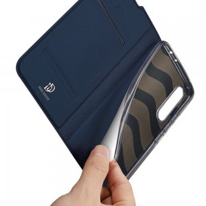 Dux Ducis чехол книжка для Huawei Y8p с магнитом и отделением для карты - Синий