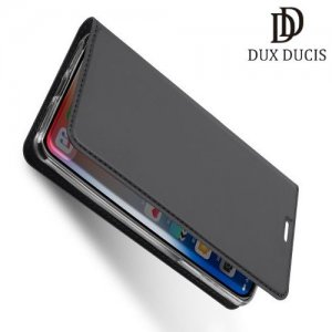Dux Ducis чехол книжка для iPhone XR с магнитом и отделением для карты - Серый