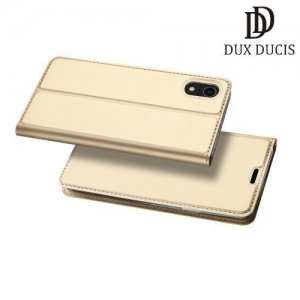 Dux Ducis чехол книжка для iPhone XR с магнитом и отделением для карты - Золотой