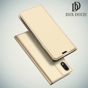 Dux Ducis чехол книжка для iPhone XR с магнитом и отделением для карты - Золотой