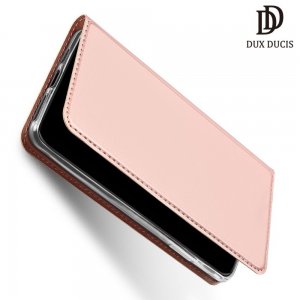 Dux Ducis чехол книжка для iPhone 11 Pro с магнитом и отделением для карты - Розовое Золото