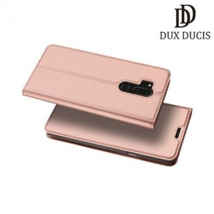 Dux Ducis чехол книжка для LG G7 ThinQ с магнитом и отделением для карты - Розовое Золото