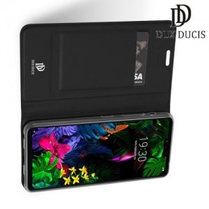 Dux Ducis чехол книжка для LG G8 ThinQ / G8s ThinQ с магнитом и отделением для карты - Черный