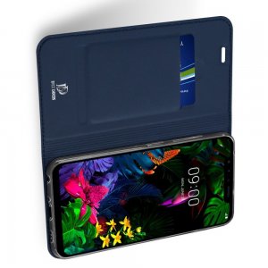 Dux Ducis чехол книжка для LG G8s ThinQ с магнитом и отделением для карты - Синий
