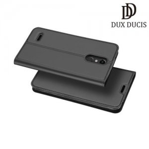 Dux Ducis чехол книжка для LG K8 (2018) / LG K9 с магнитом и отделением для карты - Серый