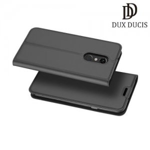 Dux Ducis чехол книжка для LG Q Stylus+ Q710 с магнитом и отделением для карты - Серый