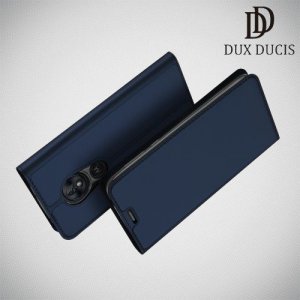 Dux Ducis чехол книжка для Motorola Moto G7 Power с магнитом и отделением для карты - Синий