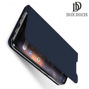 Dux Ducis чехол книжка для Nokia 3.2 с магнитом и отделением для карты - Синий