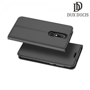Dux Ducis чехол книжка для Nokia 5.1 2018 с магнитом и отделением для карты - Серый