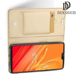 Dux Ducis чехол книжка для OnePlus 6 с магнитом и отделением для карты - Золотой