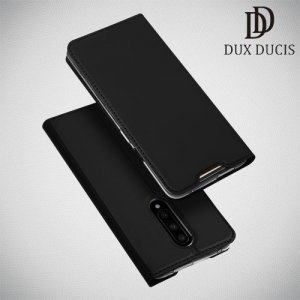 Dux Ducis чехол книжка для OnePlus 7 Pro с магнитом и отделением для карты - Черный