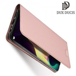 Dux Ducis чехол книжка для Oppo F7 с магнитом и отделением для карты цвета розовое золото