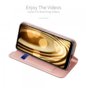 Dux Ducis чехол книжка для Samsung Galaxy A01 с магнитом и отделением для карты - Золотой
