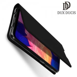 Dux Ducis чехол книжка для Samsung Galaxy A10 с магнитом и отделением для карты - Черный