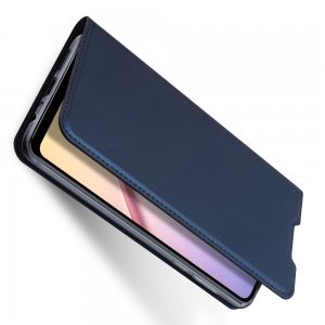 Dux Ducis чехол книжка для Samsung Galaxy A21 с магнитом и отделением для карты - Синий
