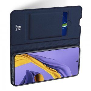 Dux Ducis чехол книжка для Samsung Galaxy A71 с магнитом и отделением для карты - Синий