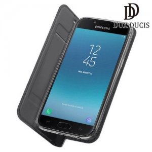 Dux Ducis чехол книжка для Samsung Galaxy J4 2018 SM-J400F с магнитом и отделением для карты - Серый