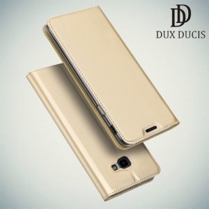 Dux Ducis чехол книжка для Samsung Galaxy J4 Plus с магнитом и отделением для карты - Золотой