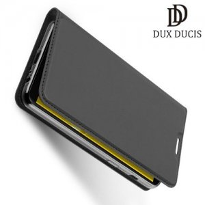 Dux Ducis чехол книжка для Samsung Galaxy J6 2018 SM-J600F с магнитом и отделением для карты - Серый
