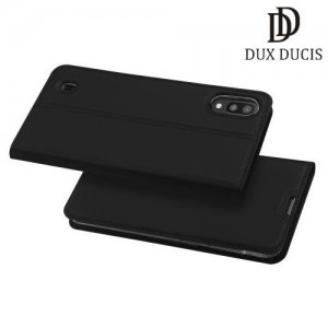 Dux Ducis чехол книжка для Samsung Galaxy M10 с магнитом и отделением для карты - Черный