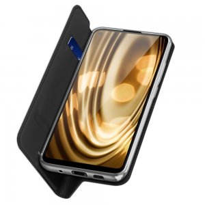 Dux Ducis чехол книжка для Samsung Galaxy M11 с магнитом и отделением для карты - Черный