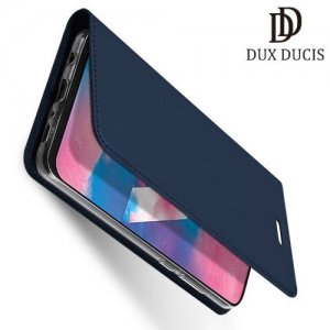 Dux Ducis чехол книжка для Samsung Galaxy M30 с магнитом и отделением для карты - Синий