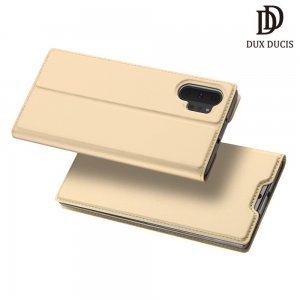 Dux Ducis чехол книжка для Samsung Galaxy Note 10+ с магнитом и отделением для карты - Золотой