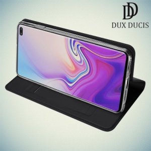 Dux Ducis чехол книжка для Samsung Galaxy S10 Plus с магнитом и отделением для карты - Черный