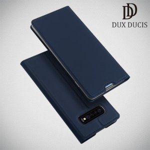 Dux Ducis чехол книжка для Samsung Galaxy S10 с магнитом и отделением для карты - Синий