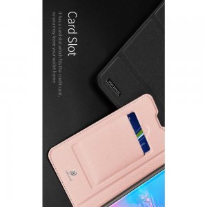 Dux Ducis чехол книжка для Samsung Galaxy S20 Ultra с магнитом и отделением для карты - Светло-Розовый