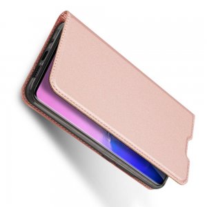 Dux Ducis чехол книжка для Samsung Galaxy S20 Ultra с магнитом и отделением для карты - Светло-Розовый