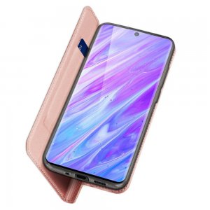 Dux Ducis чехол книжка для Samsung Galaxy S20 Plus с магнитом и отделением для карты - Светло-Розовый