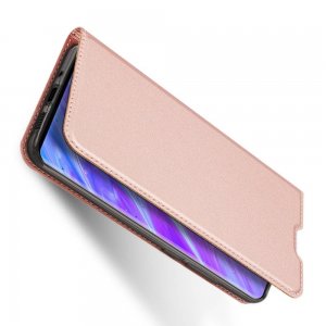 Dux Ducis чехол книжка для Samsung Galaxy S20 с магнитом и отделением для карты - Светло-Розовый