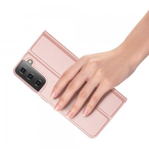 Dux Ducis чехол книжка для Samsung Galaxy S21 Plus / S21+ с магнитом и отделением для карты - Светло Розовый