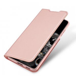 Dux Ducis чехол книжка для Samsung Galaxy S21 с магнитом и отделением для карты - Светло Розовый