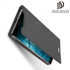 Dux Ducis чехол книжка для Sony Xperia XZ3 с магнитом и отделением для карты - Серый