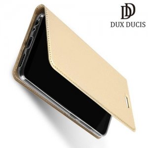 Dux Ducis чехол книжка для Vivo V7 с отделением для карты и скрытой магнитной застежкой - Золотой