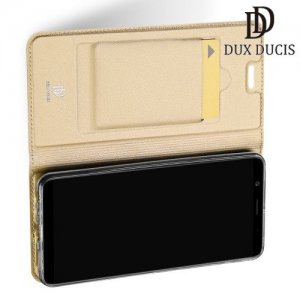 Dux Ducis чехол книжка для Vivo X20 с магнитом и отделением для карты - Золотой