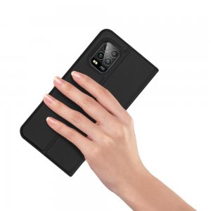 Dux Ducis чехол книжка для Xiaomi Mi 10 Lite с магнитом и отделением для карты - Черный
