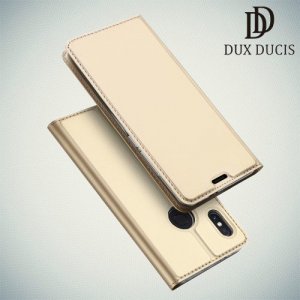 Dux Ducis чехол книжка для Xiaomi Mi 6x / Mi A2 с магнитом и отделением для карты - Золотой