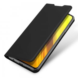Dux Ducis чехол книжка для Xiaomi Poco X3 NFC с магнитом и отделением для карты - Черный