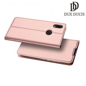 Dux Ducis чехол книжка для Xiaomi Redmi 7 с магнитом и отделением для карты - Розовое Золото