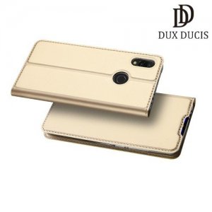 Dux Ducis чехол книжка для Xiaomi Redmi 7 с магнитом и отделением для карты - Золотой