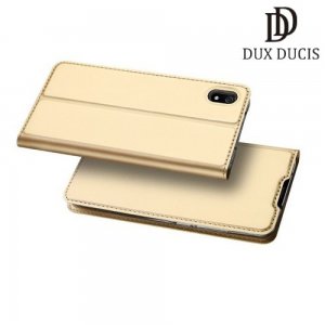 Dux Ducis чехол книжка для Xiaomi Redmi 7A с магнитом и отделением для карты - Золотой