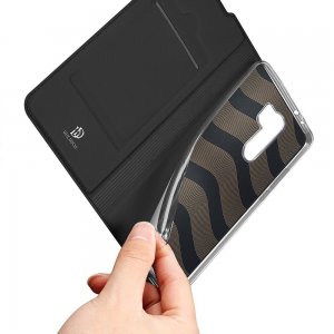 Dux Ducis чехол книжка для Xiaomi Redmi 9 с магнитом и отделением для карты - Черный