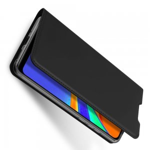 Dux Ducis чехол книжка для Xiaomi Redmi 9C с магнитом и отделением для карты - Черный